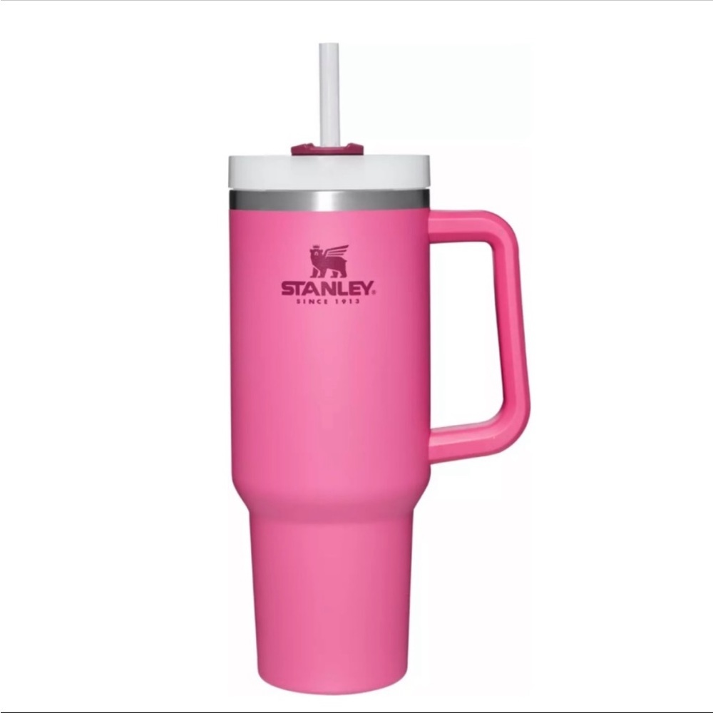 RARE Stanley Cup 40 oz Adventure Quencher Tumbler Cup with Handle Pink Raspberry
